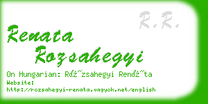 renata rozsahegyi business card